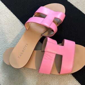 Talbots Vibrant Pink Slide Sandals
